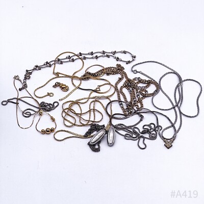 vintage costume jewelry lot 10 items necklaces pendants women
