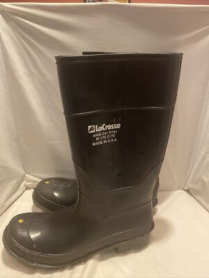 LACROSSE Steel Toe Rubber Safety Boots, ANSI Z41 PT91, Size 11 USA