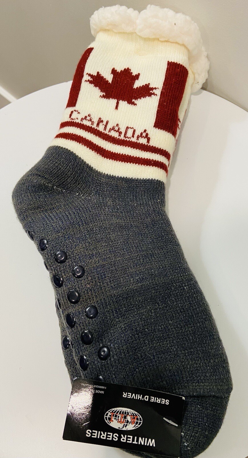 Cozy Unisex Winter Socks with Non-Slip Grip for Adults in Canada-image