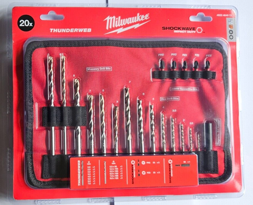 Milwaukee 20 piece Accessory Roll Bit Set Thunderweb Shockwave Impact 4932464072 - Picture 6 of 6