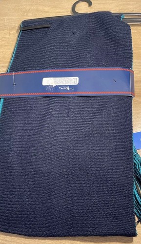 NAUTICA Logo Knit Hat & Scarf  2 Piece Set Navy And Aqua New - Afbeelding 6 van 6