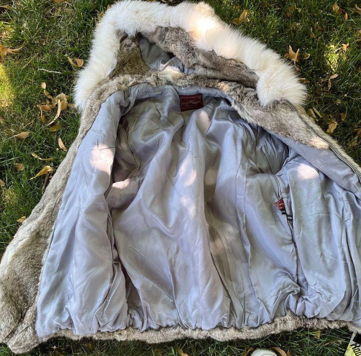 ジャケット・アウター Bunny curly fur coat gray $_32.JPG?set_id=880000500F