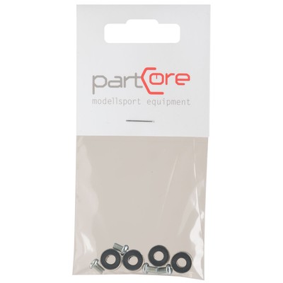 PartCore Stellring 4 Mm – 4 Stück Inkl. Schraube – Oberflächenvergütet, Für RC-Modelle