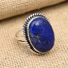 Lapis Lazuli Gemstone Handmade 925 Sterling Silver Ring Jewelry
