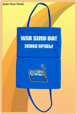 HERTHA BSC BERLIN Hertha BSC Klappkissen Wir sind da! Jedes Spiel Sitzkissen Kissen Blau NEU