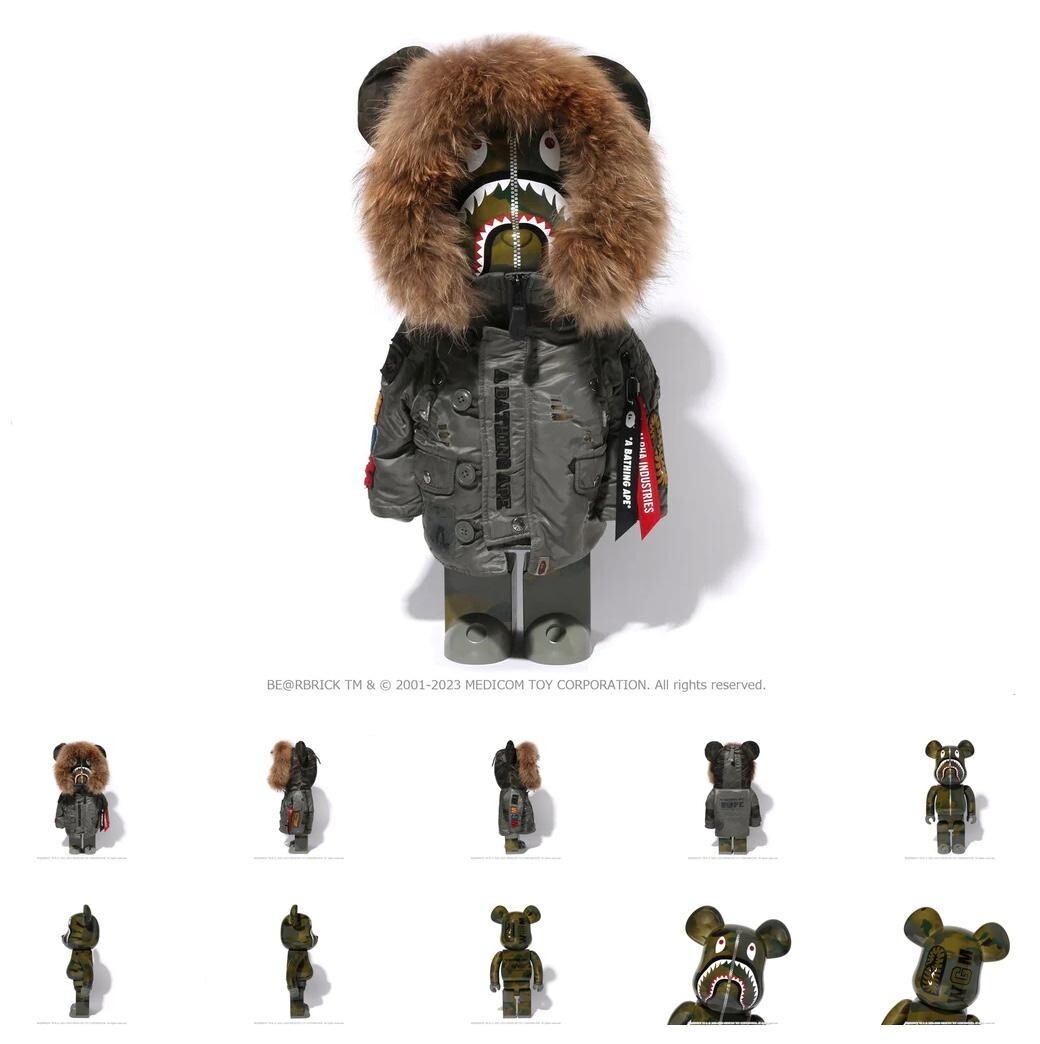 その他 BAPE ALPHA N3B SHARK CAMO BE@BRICK 1000% BAPE ALPHA N3B SHARK CAMO BE@BRICK 1000% | eBay UK