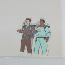 THE REAL GHOSTBUSTERS ANIMATION CELS LOT OF THREE W/COA OF PETER AND RAY