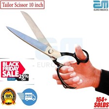 Professional Tailors Scissors 10" Large Upholstery Dressmaking Tailor Shears UK