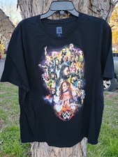 WWE 2021 Draft RAW SMACKDOWN Wrestling Black Graphic Print Size 2xl T-Shirt