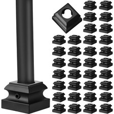 Iron Baluster Shoes Flat Shoe with Screw Set Suitable for 5/8 Inches Round St...