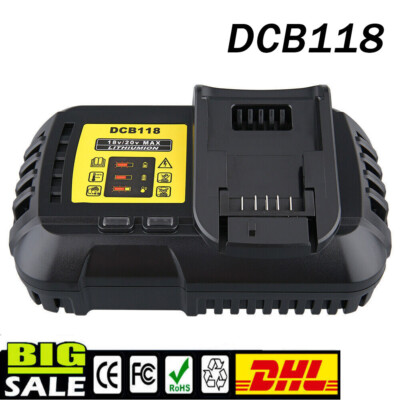 Für De Walt XR FlexVolt 60 V / 20 V Li-Ion DCB184 Akku Schnell Ladegerät DCB118