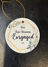 Christmas Ornament "Our First Christmas Engaged 2021" - A0179