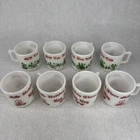 Tom & Jerry Eggnog Cups Set of 8 Cups Christmas Auld Lang Syne Vintage (4+4)