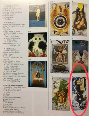 Salvador Dali 1978 Lyle Stuart Tarot -The Tower Lithograph Signed