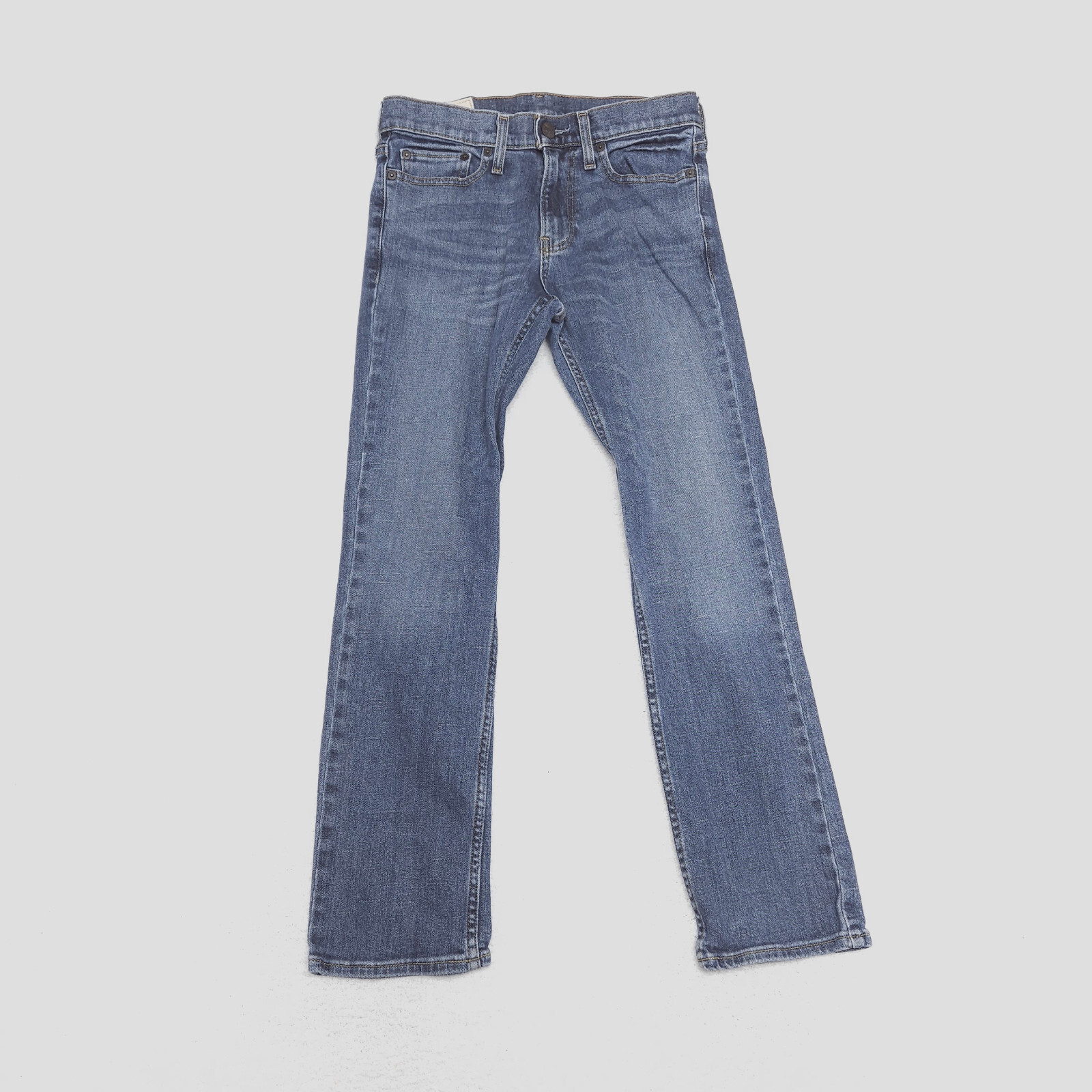 Hollister Men's Size 28x30 Blue Slim Straight Medium Wash Stretch Denim Jeans