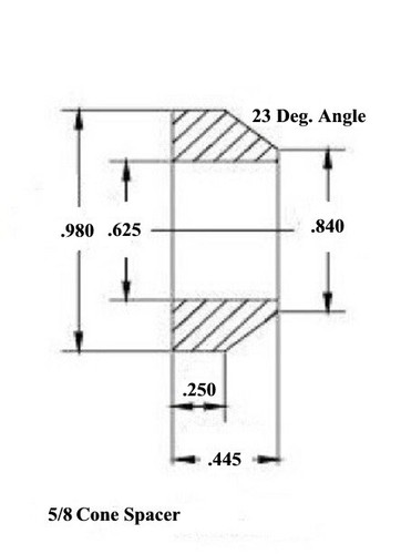 ECONOMY 4 LINK KIT 5/8 X 3/4-16 HEIM JOINT WITH 5/8 ALUMINUM CONE SPACERS HEIMS - Picture 6 of 6