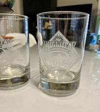 WIZARD OF OZ 50th Anniversary Commemorative Glass 1989 - Set Of (2) WHATABURGER