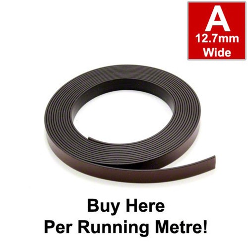 MagFlex® 12.7mm Wide Tape Premium Self Adhesive, Polarity A