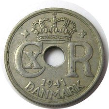 elf Faeroe Islands Denmark 10 Ore 1941  World War II