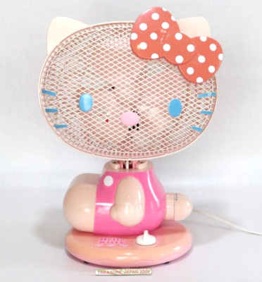 Sanrio Hello Kitty Electric Fan Pink Dot-Ribbon 2009 Japan Rare Very-Cute!