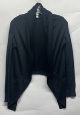 Lululemon Womens Size 4 Black Cabin Yogi Wrap Long Sleeve Cardigan Sweater K4 