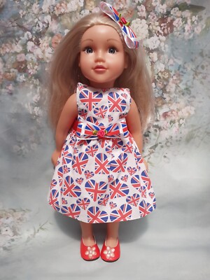 18 Zoll Puppenkleidung passt American Girl/Our Generation Puppen - England Flagge Kleid