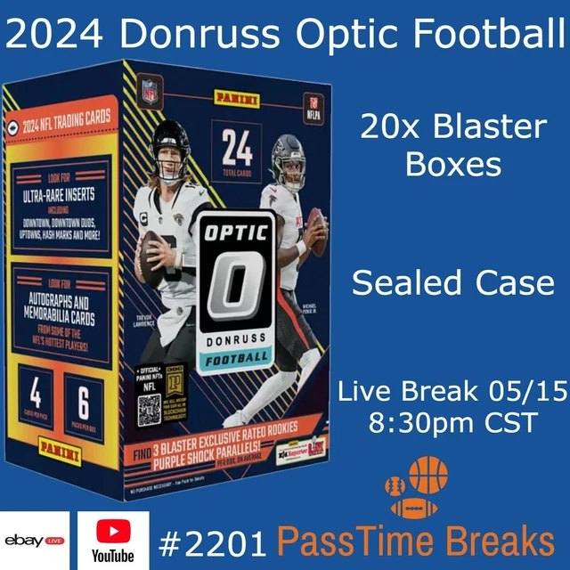NEW ORLEANS SAINTS 2024 DONRUSS OPTIC FOOTBALL - 20x Blaster Box CASE BREAK 2201