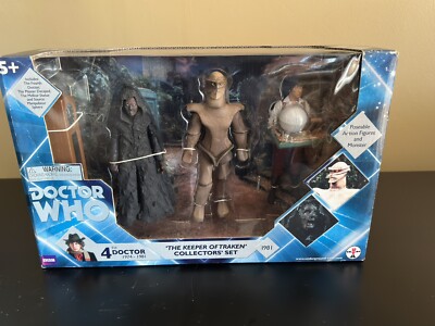 Doctor Who The Keeper of Traken Figure Set 4th Dr, Decayed Master,Melkur Statue+