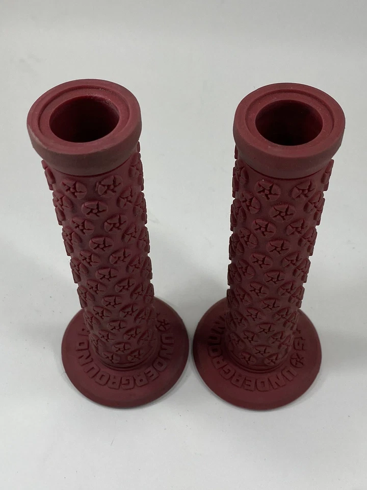 Empuñaduras Underground Products UGP Old Mid School BMX Rojo Granate S&M Estándar T-1 OG Foto 4 de 4