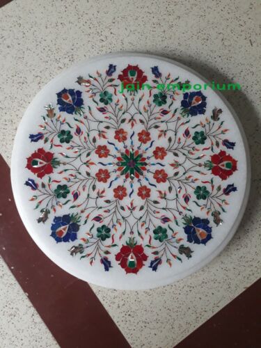 2´x2´ marble table top inlay malachite center coffee antique home decor we6