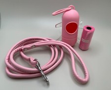 Set of Dog Leash-Walking Leash Strap Poop Waste Bag Holder, Leash Clip, 1 Roll