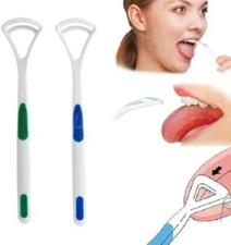 2X Limpiador de Lenguas de Plástico Raspador Tounge Cuidado Dental Higiene Buca Bucal