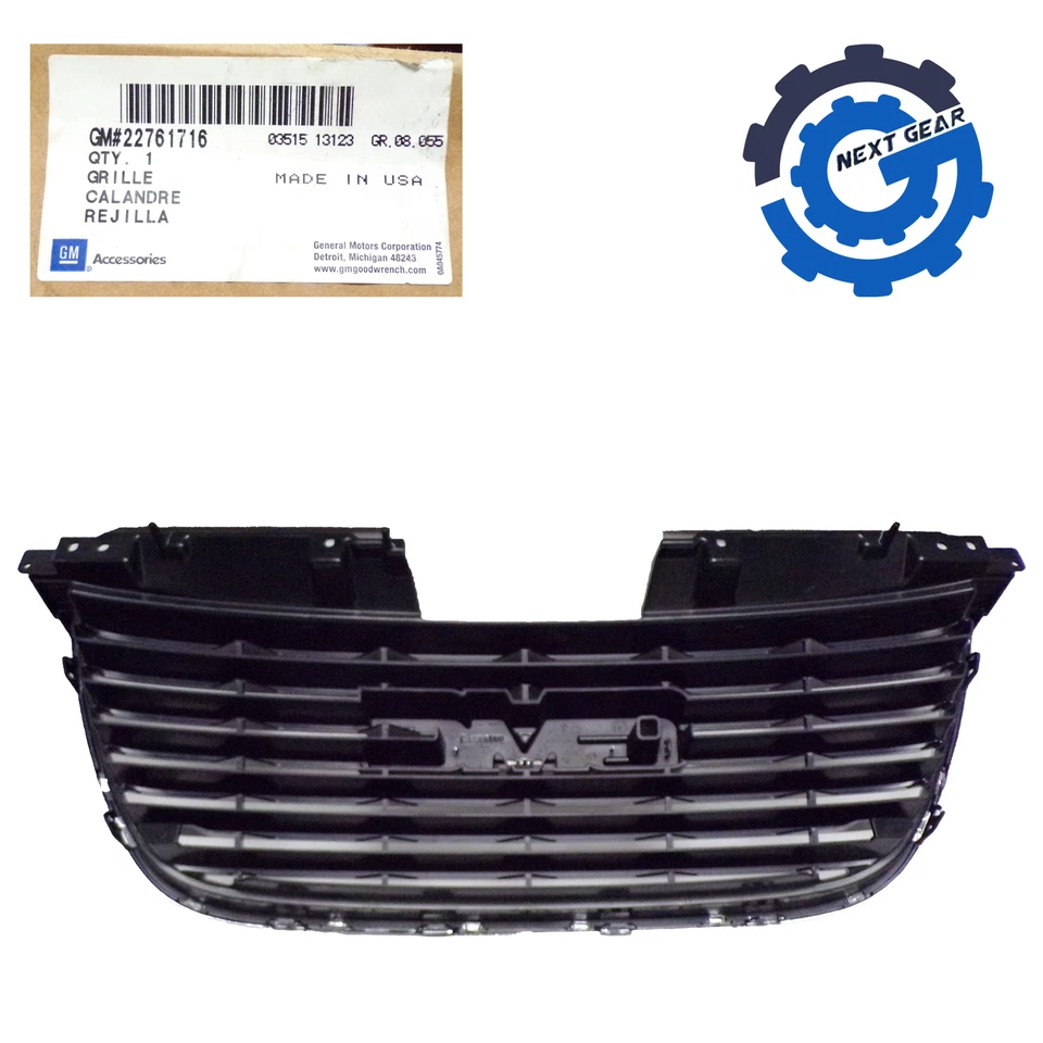 Nuevo conjunto de rejilla de radiador superior GMC de fabricante de equipos originales para GMC Yukon 22761716 2007-2014 Foto 2 de 3