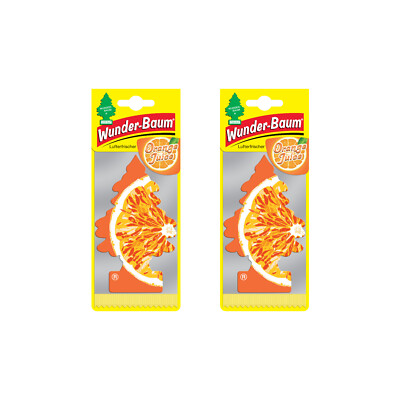 2x WunderBaum Geruchskiller Lufterfrischer Duftbaum Orange Juice 1er Pack