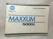 MINOLTA MAXXUM 5000i OWNER'S INSTRUCTION MANUAL, 1989, 60 PAGE BOOK, VG