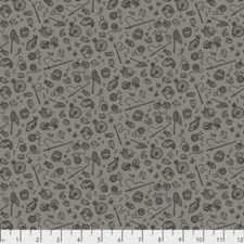 Free Spirit Cat Tales by Rachel Hauer PWRH007 CHARCOAL Essential Supplies Cotton