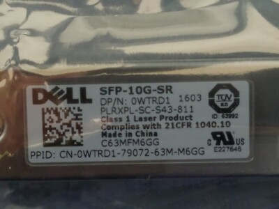 Dell  SFP-10G-SR CN-0WTRD1 PLRXPL-SC-S43-811 Optical Transceiver 