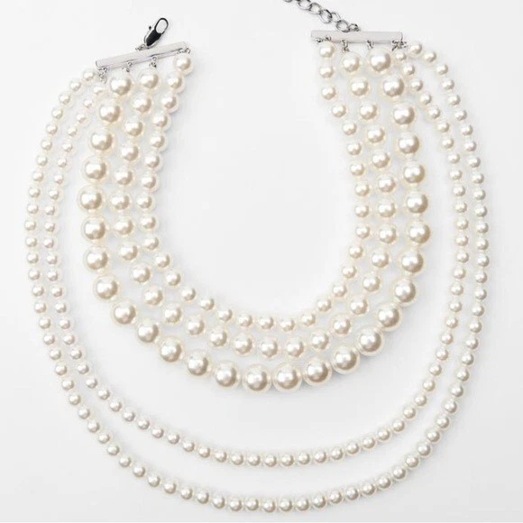 Zara 人造珍珠项链 全新 无 🏷️✨✨ 💕💕 — 第 2/4 张图片