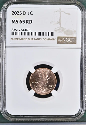 2025-D LINCOLN UNION SHIELD CENT PENNY NGC MS65RD BU UNC DETAILED COIN #AJ