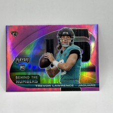 Trevor Lawrence Pink Prizm Behind The Numbers 2021 Panini Playoff #BTN-TLR