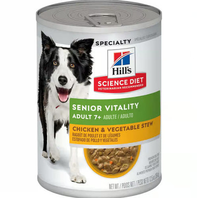Hill's Science Diet Adult 7+Senior Vitality Chicken&Vegetable Stew Wet Dog Food