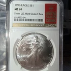 1996 American Silver Eagle Coin - NGC MS69 The Official Red Book #246
