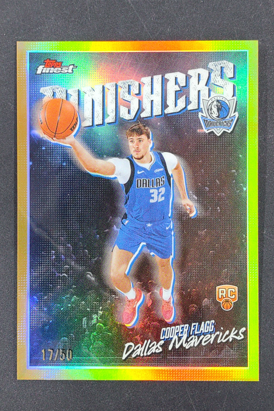 2025-26 Topps Finest Cooper Flagg Finishers Gold Refractor /50 Rookie RC #FI-8
