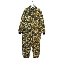 VTG All Weather Outerwear Duck Hunter Camo Insulated Coveralls Mens XL Made USA