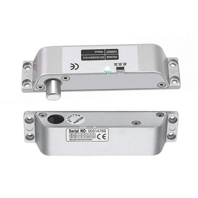 Electric Drop Bolt Lock DC 12V Fail Safe NC Mode Electronic Large, Silver 