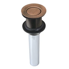 EV800AC Push Pop-Up Drain without Overflow, Antique Copper