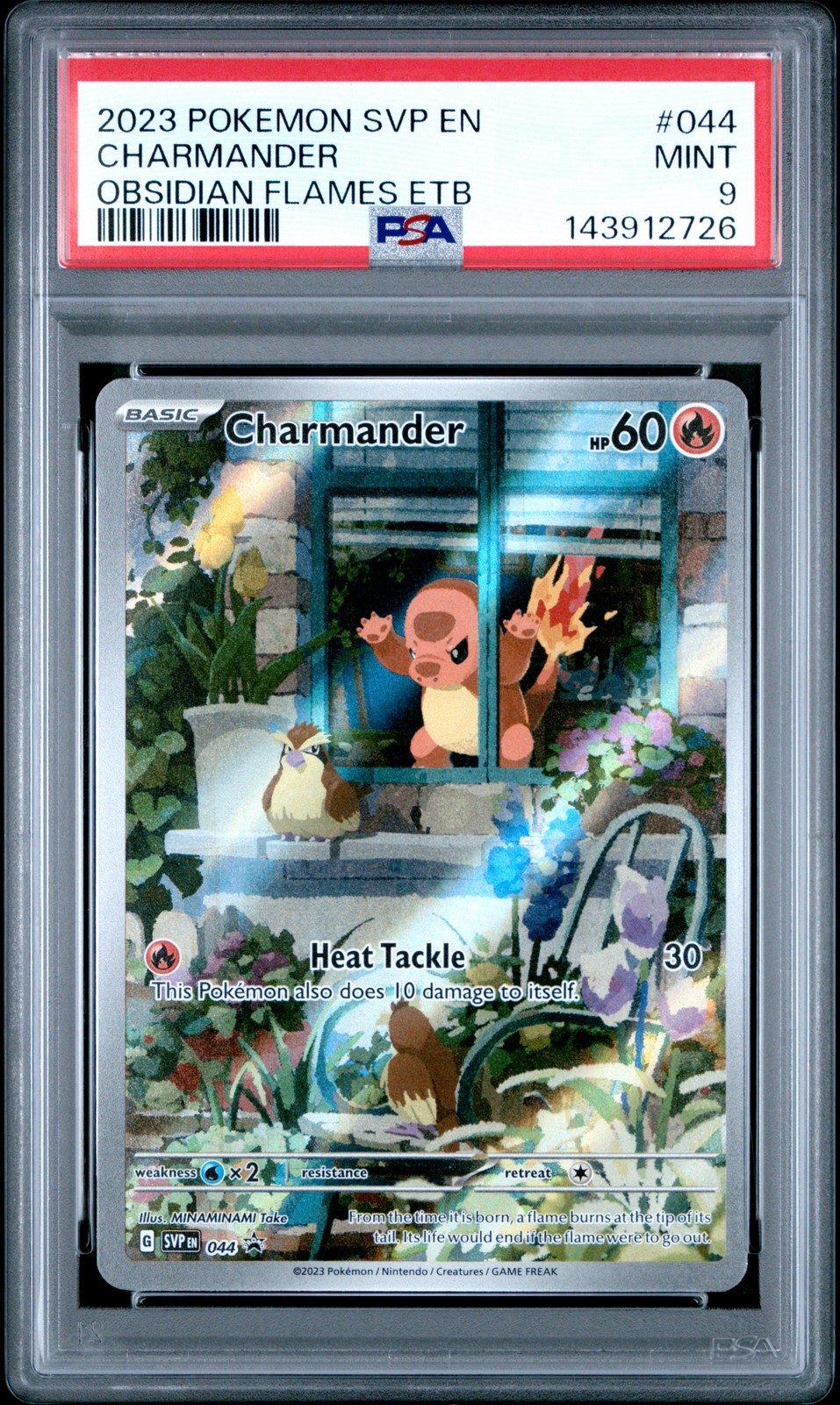 2023 POKEMON SVP EN-SV BLACK STAR PROMO #044 CHARMANDER PSA 9