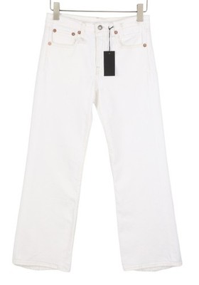 R13 Joan Cropped Flare Women Jeans 26 Aerin White Stretch cropped SS26 RRP685