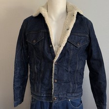 Vintage 80s Levi s Sherpa Denim Jacket 44L USA Made Trucker