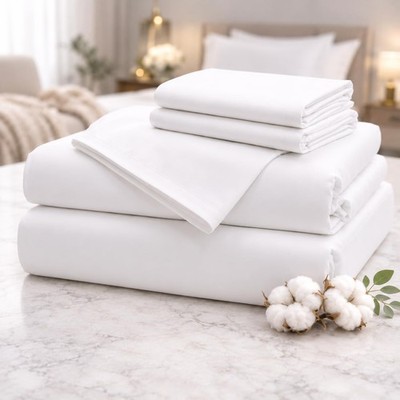 CASA ESENCIA 100% Egyptian Cotton Sheets Queen Size   1000 Thread Count Luxury